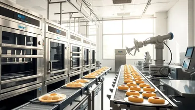 Moderne Bäckerei mit Technologie